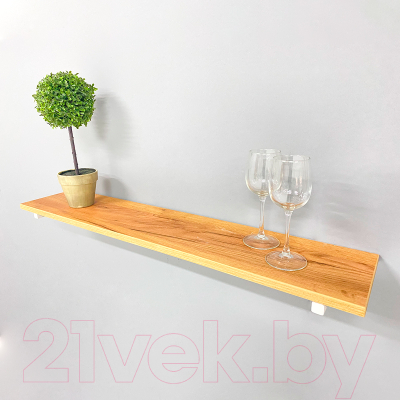 Полка Millwood Настенная с кронштейном 60x20 (дуб золотой Craft/белый)