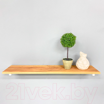 Полка Millwood Настенная с кронштейном 60x20 (дуб золотой Craft/белый)