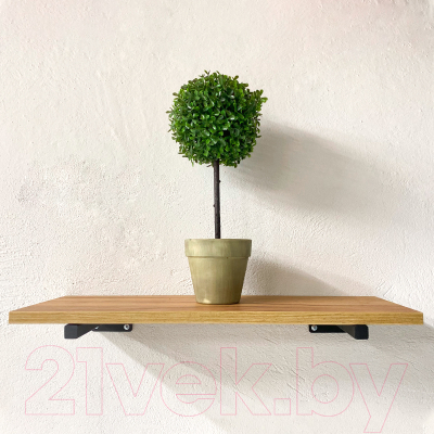 Полка Millwood Настенная с кронштейном 60x20 (дуб табачный Craft/черный)