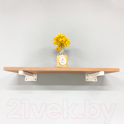 Полка Millwood Настенная с кронштейном 60x20 (дуб табачный Craft/белый)