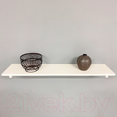Полка Millwood Настенная с кронштейном 60x20 (белый/белый)