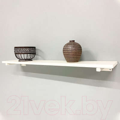 Полка Millwood Настенная с кронштейном 60x20 (белый/белый)