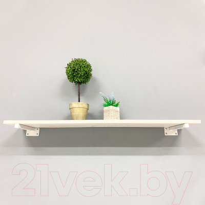Полка Millwood Настенная с кронштейном 60x20 (белый/белый)