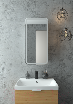 Шкаф с зеркалом для ванной Континент Elliott Led 40х80 R