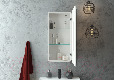 Шкаф с зеркалом для ванной Континент Elliott Led 40х80 R