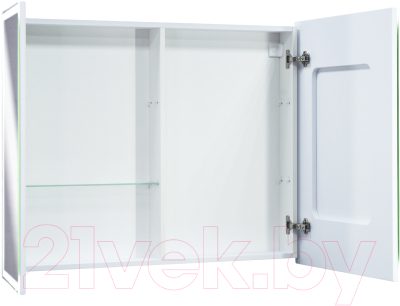 Шкаф с зеркалом для ванной Континент Allure Led 100х80 (с датчиком движения и розеткой)