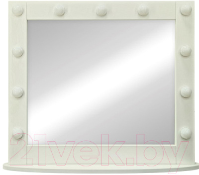 Зеркало Континент Гримерное 11 ламп 80х70 (белый)