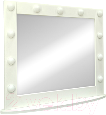 Зеркало Континент Гримерное 11 ламп 80х70 (белый)