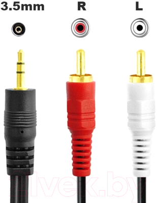 Кабель Sipl 2x RCA- Jack 3.5мм / AK233