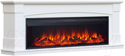 Каминокомплект Смолком Boston V60 + Vision 60LOG LED (бьянко белый)