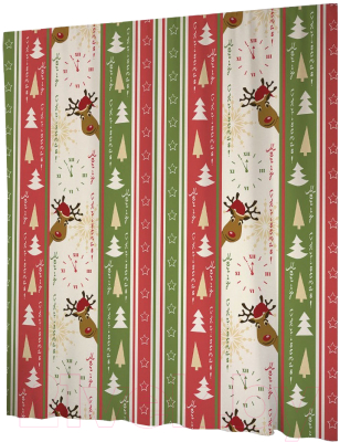 Шторка-занавеска для ванны JoyArty Любопытные олени / sc_37098 - фото