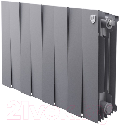 Радиатор биметаллический Royal Thermo PianoForte 300 Silver Satin (8 секций)