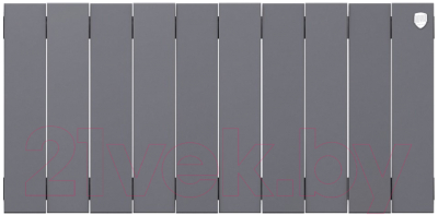 Радиатор биметаллический Royal Thermo PianoForte 300 Silver Satin (10 секций) - фото
