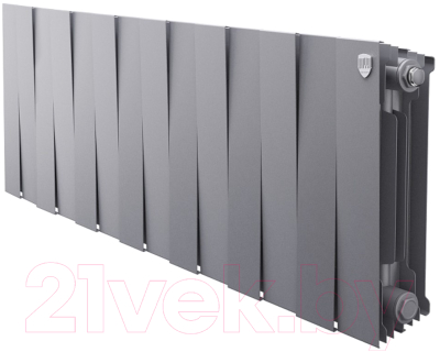 Радиатор биметаллический Royal Thermo PianoForte 300 Silver Satin (14 секций) - фото