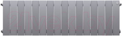 Радиатор биметаллический Royal Thermo PianoForte 300 Silver Satin (16 секций) - фото
