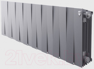 Радиатор биметаллический Royal Thermo PianoForte 300 Silver Satin (16 секций)