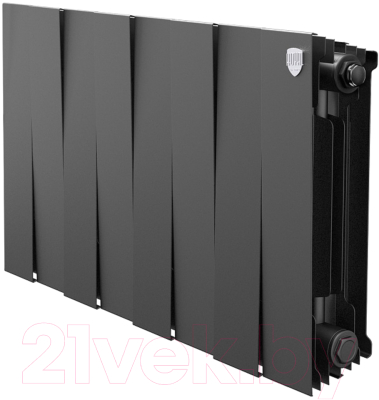 Радиатор биметаллический Royal Thermo PianoForte 300 Noir Sable (8 секций) - фото