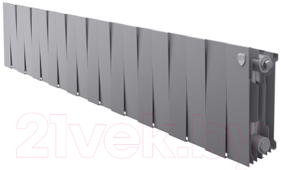Радиатор биметаллический Royal Thermo PianoForte 200 Silver Satin (20 секций) - фото