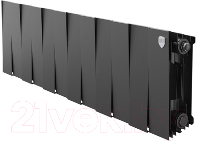 Радиатор биметаллический Royal Thermo PianoForte 200 Noir Sable (12 секций) - фото