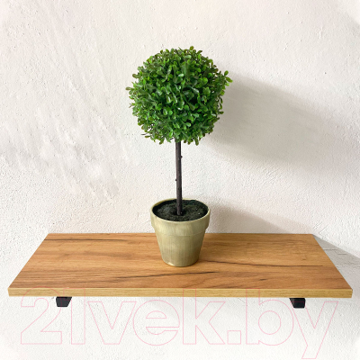 Полка Millwood Настенная с кронштейном 80x20 (дуб табачный Craft/черный)