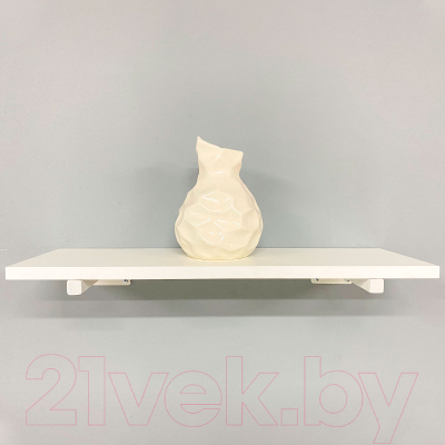 Полка Millwood Настенная с кронштейном 80x20 (белый/белый)