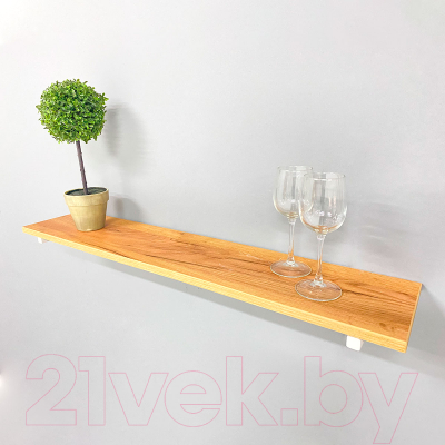Полка Millwood Настенная с кронштейном 100x20 (дуб золотой Craft/белый)