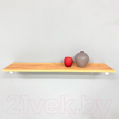 Полка Millwood Настенная с кронштейном 100x20 (дуб золотой Craft/белый)