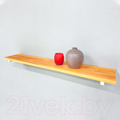Полка Millwood Настенная с кронштейном 100x20 (дуб золотой Craft/белый)