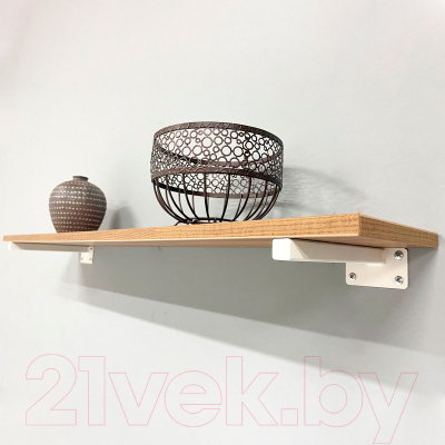 Полка Millwood Настенная с кронштейном 100x20 (дуб табачный Craft/белый)