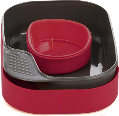 Набор пластиковой посуды Wildo Camp-A-Box Basic Bio/ 6302 (raspberry) - фото