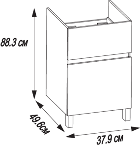 Тумба под умывальник Акватон Лайн (1A232201LF010)