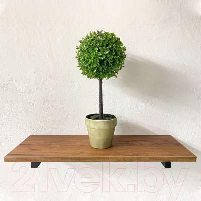 Полка Millwood Настенная с кронштейном 120x20 (дуб табачный Craft/черный)