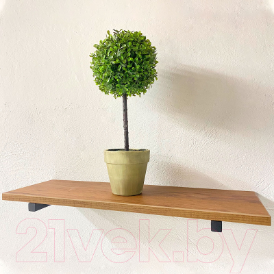 Полка Millwood Настенная с кронштейном 120x20 (дуб табачный Craft/черный)