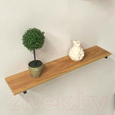 Полка Millwood Настенная с кронштейном 120x20 (дуб табачный Craft/черный)