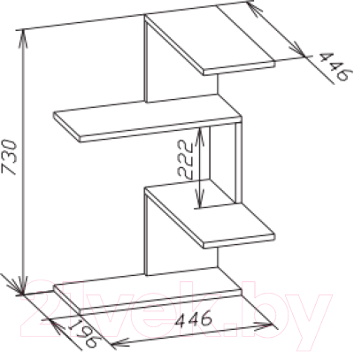 Полка Сокол-Мебель ПК-7 (белый)