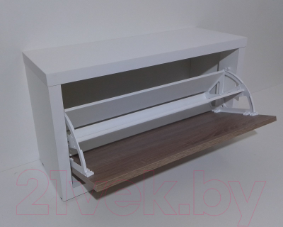 Тумба в прихожую Элана 1.80 (белый/дуб трюфель)