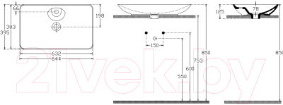 Умывальник Isvea Sistema Y Clear 10SY50065