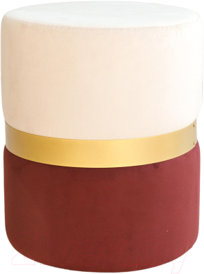 Пуф DreamBag Колорадо / 13675 (бежево-бордовый) - фото