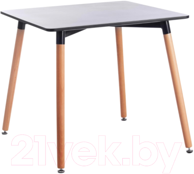 Обеденный стол Tetchair John 80x80x75 (черный/натуральный) - фото