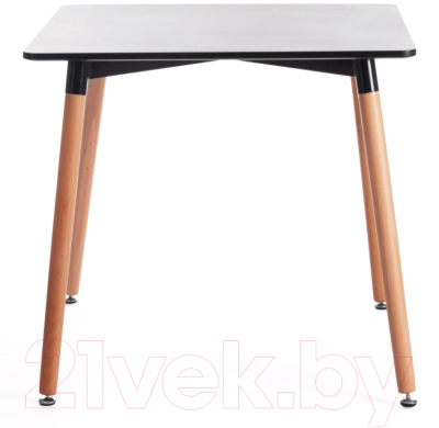 Обеденный стол Tetchair John 80x80x75 (черный/натуральный)