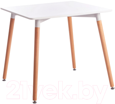 Обеденный стол Tetchair John 80x80x75 (белый/натуральный) - фото