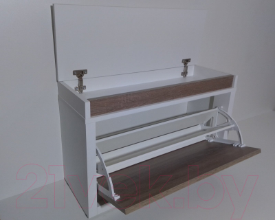 Тумба для обуви Элана 1к.80 (белый/дуб трюфель)