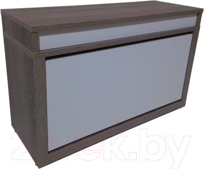 Тумба для обуви Элана 1к.80 (дуб трюфель/белый) - фото