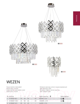 Люстра Arte Lamp Wezen A1006SP-10CC