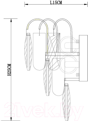 Бра Arte Lamp Vivien A2719AP-2GO