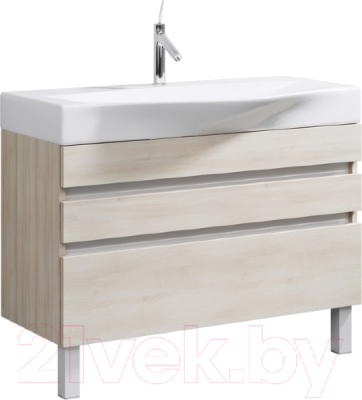 Тумба с умывальником Aqwella Бергамо 100 / Ber.01.10/n/А - фото