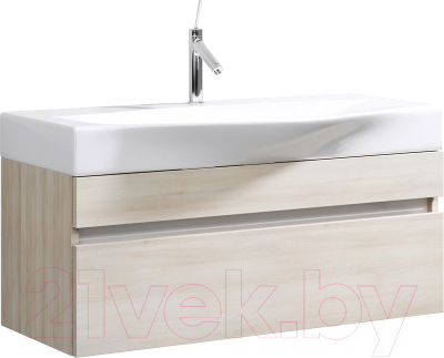 Тумба с умывальником Aqwella Бергамо 100 / Ber.01.10/A - фото