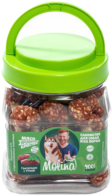Лакомство для собак Molina Гантельки с уткой / 7506 - фото