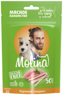 Лакомство для собак Molina Куриный сэндвич / 7611 - фото