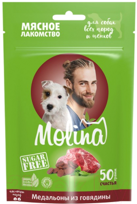 Лакомство для собак Molina Медальоны из говядины / 5815 - фото